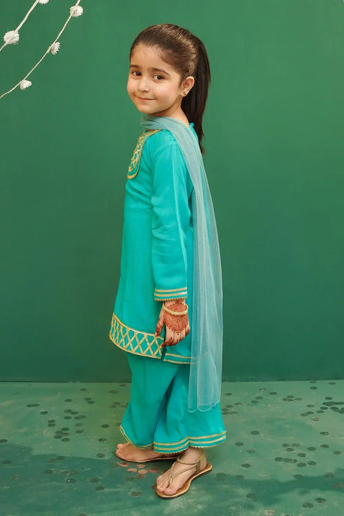 Best Rod Silk Embellished 3 Pc Suit - Wear Ochre -