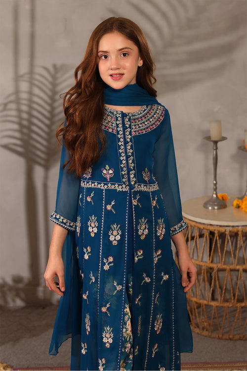 Chiffon Embroidered 3 Pc Suit
