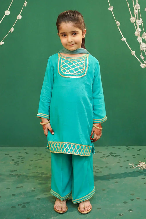 Best Rod Silk Embellished 3 Pc Suit - Wear Ochre -