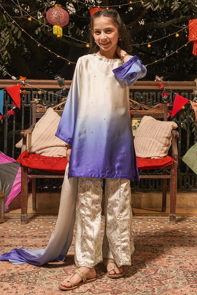 Charmeuse Hand Adda Work 3 Pc Suit