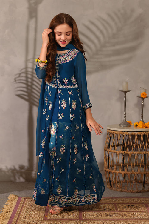Chiffon Embroidered 3 Pc Suit