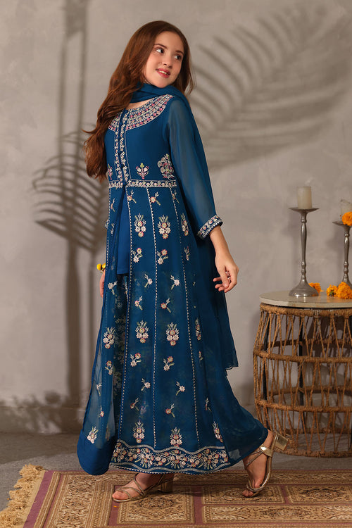 Chiffon Embroidered 3 Pc Suit