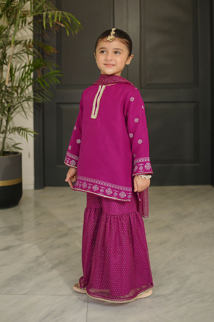 Raw Silk Printed 3 Pc Suit - Wear Ochre