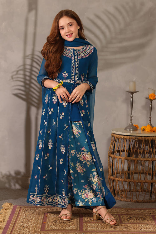 Chiffon Embroidered 3 Pc Suit
