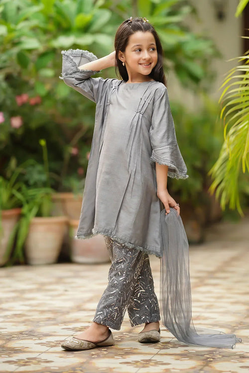 Best Cotton Silk Embellished 3 Pc Suit - Wear Ochre -