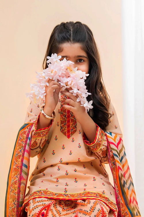 Best Poly Lawn Digital Printed 3 Pc Suit - Wear Ochre -