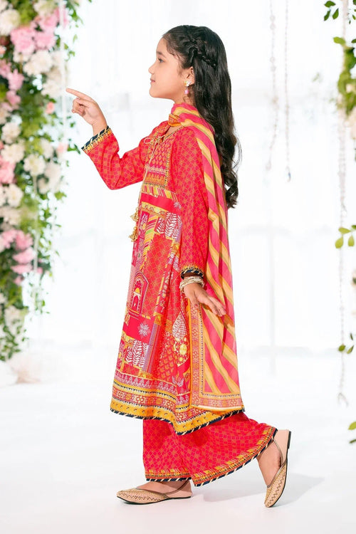 Best Herringbone Digital Printed 3 Pc Suit - Wear Ochre -