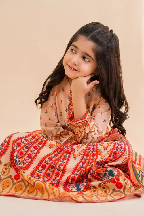 Best Poly Lawn Digital Printed 3 Pc Suit - Wear Ochre -