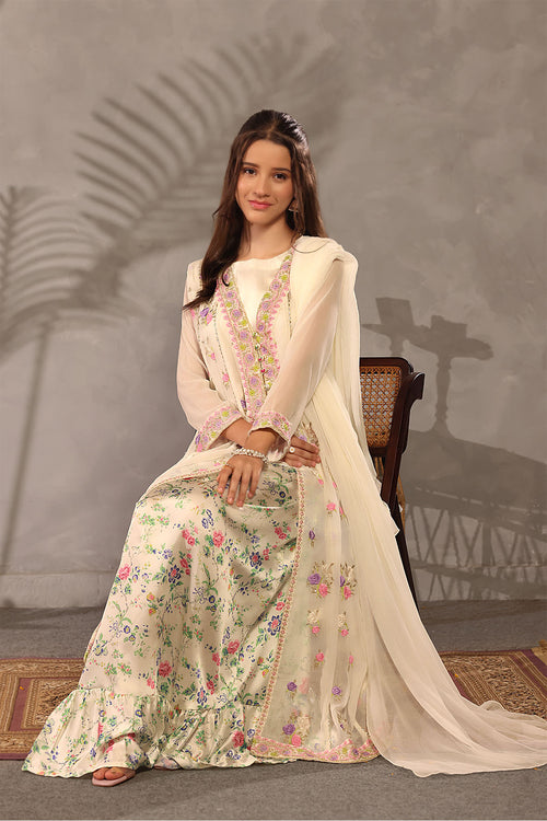 Chiffon Embroidered 3 Pc Suit