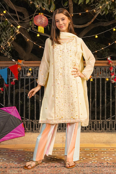 Chiffon Embroidered 3 Pc Suit
