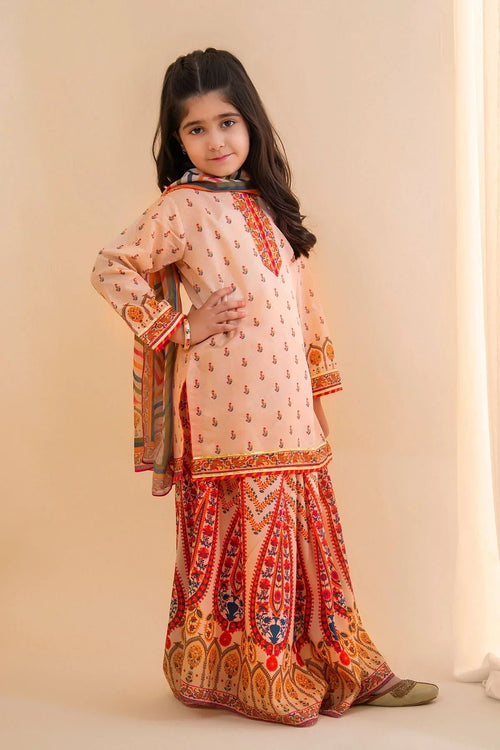 Best Poly Lawn Digital Printed 3 Pc Suit - Wear Ochre -