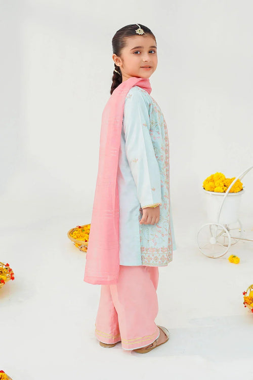 Best Cotton Silk Embroidered 3 Pc Suit - Wear Ochre -