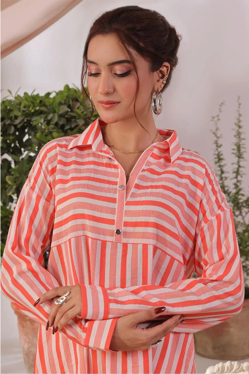 Best Printed Cotton Women's 2 Pc Suit - Wear Ochre -