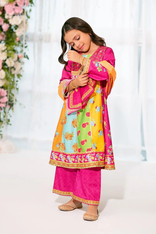 Best Herringbone Digital Printed 3 Pc Suit - Wear Ochre -