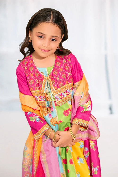 Best Herringbone Digital Printed 3 Pc Suit - Wear Ochre -
