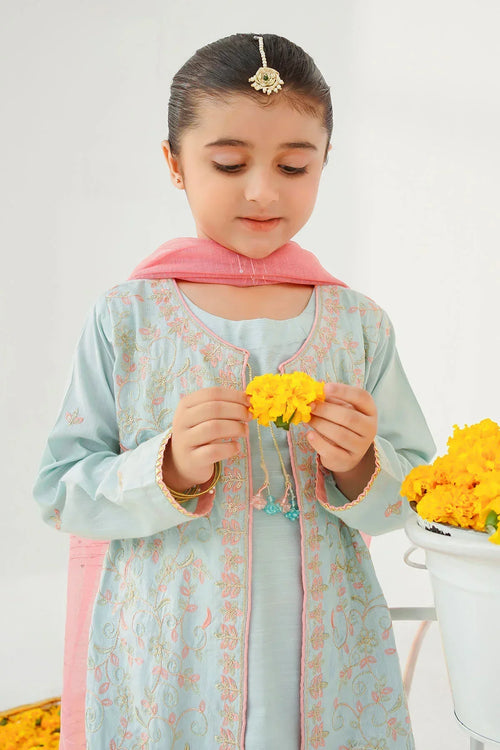 Best Cotton Silk Embroidered 3 Pc Suit - Wear Ochre -