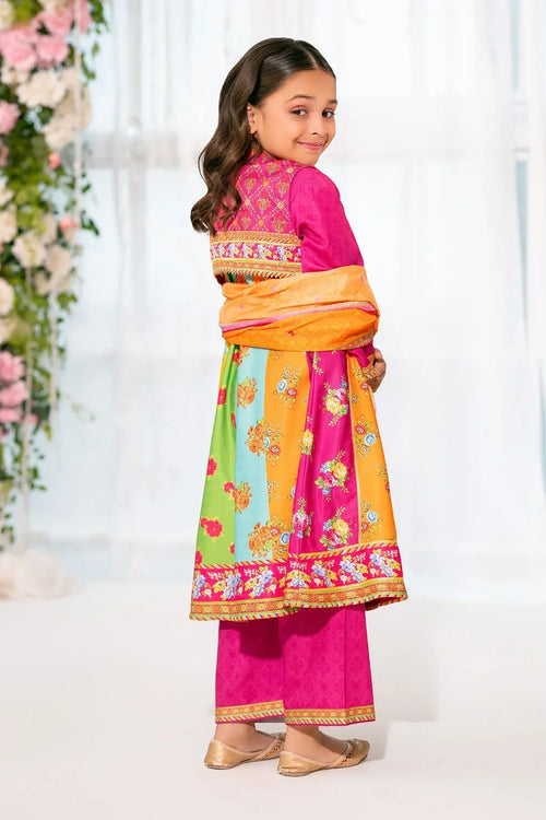 Best Herringbone Digital Printed 3 Pc Suit - Wear Ochre -