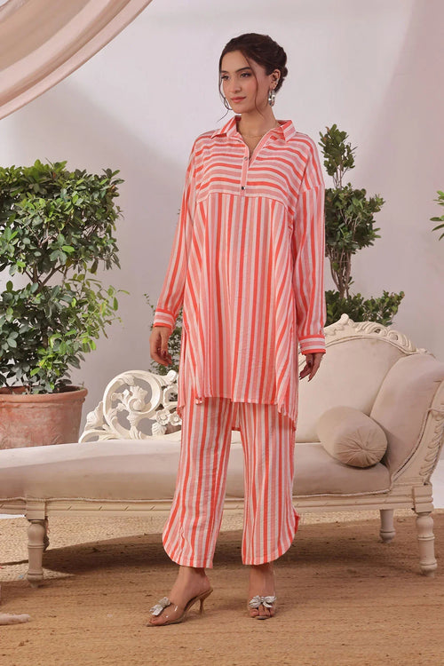 Best Printed Cotton Women's 2 Pc Suit - Wear Ochre -