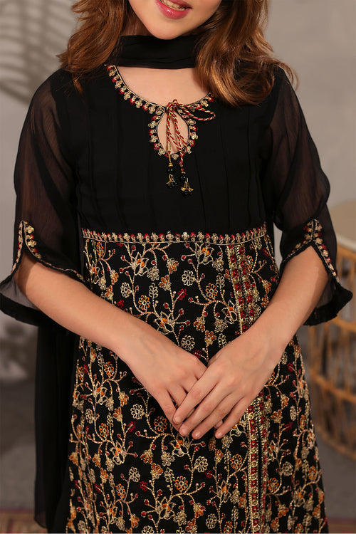Chiffon Embroidered 3 Pc Suit