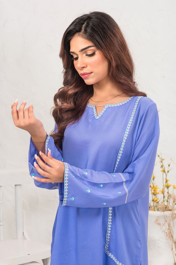 Cotton Embroidered 2 Pc Suit - Wear Ochre