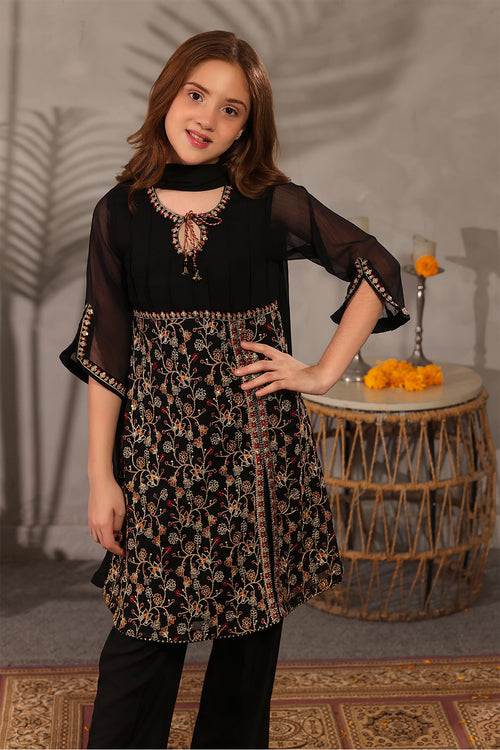Chiffon Embroidered 3 Pc Suit