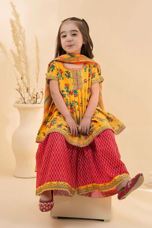 Best Poly Lawn Digital Printed 3 Pc Suit - Wear Ochre -