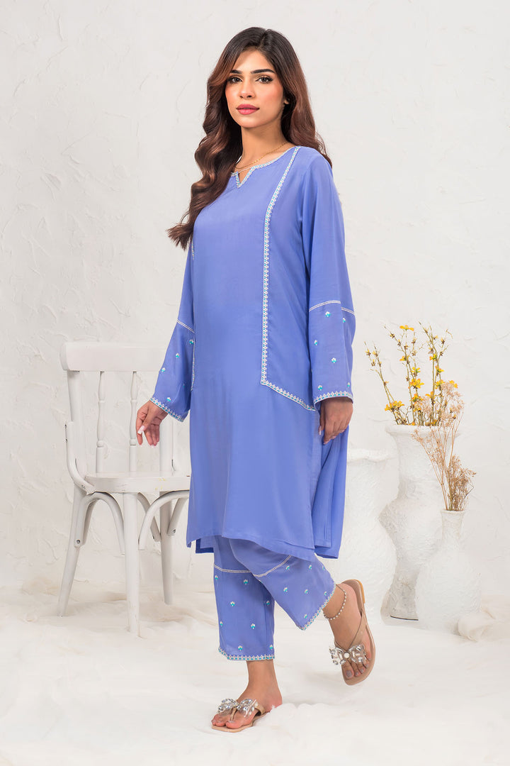 Cotton Embroidered 2 Pc Suit - Wear Ochre