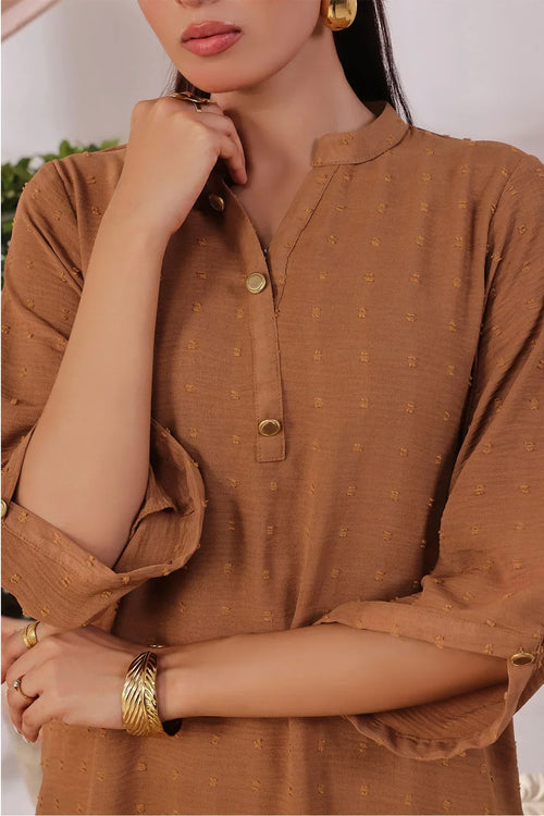 Best Broshia Cotton Women's 2 Pc Suit - Wear Ochre -