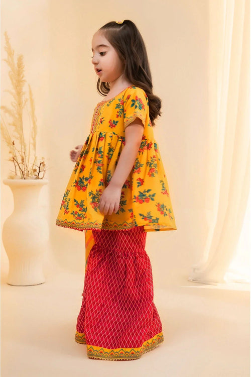 Best Poly Lawn Digital Printed 3 Pc Suit - Wear Ochre -
