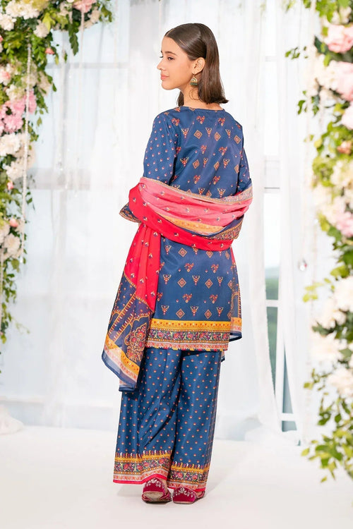Best Herringbone Digital Printed 3 Pc Suit - Wear Ochre -