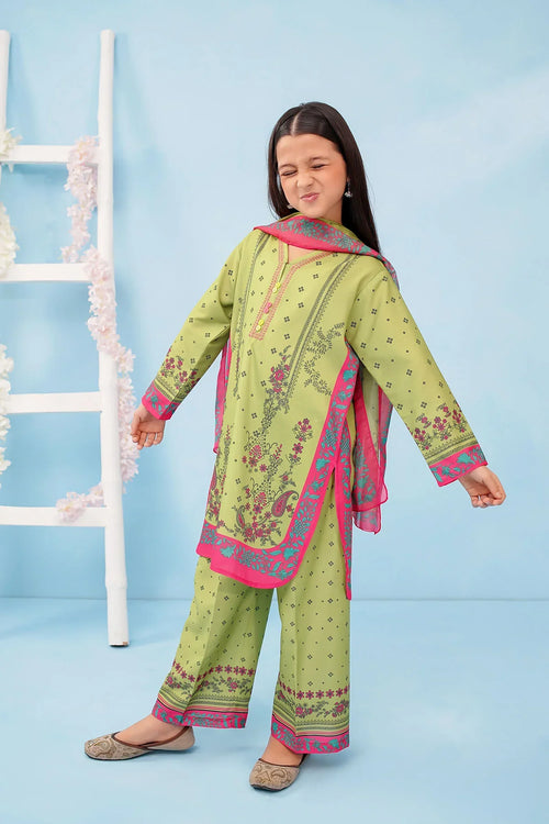 Best Poly Lawn Digital Printed 3 Pc Suit - Wear Ochre -