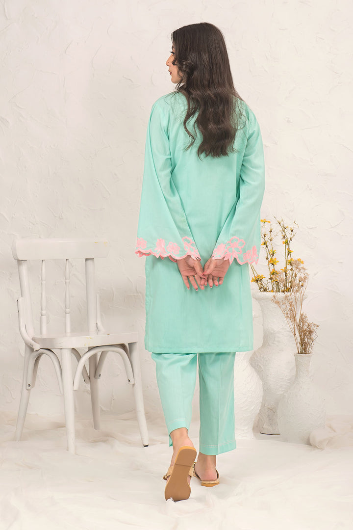 Cotton Embroidered 2 Pc Suit - Wear Ochre