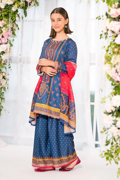 Best Herringbone Digital Printed 3 Pc Suit - Wear Ochre -