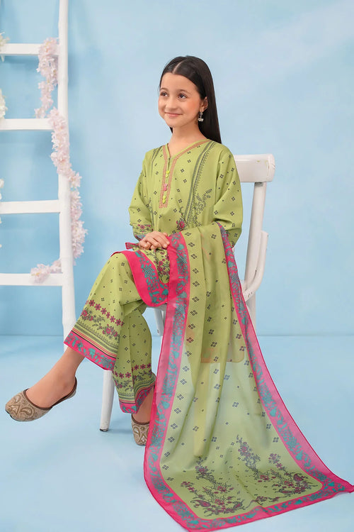 Best Poly Lawn Digital Printed 3 Pc Suit - Wear Ochre -