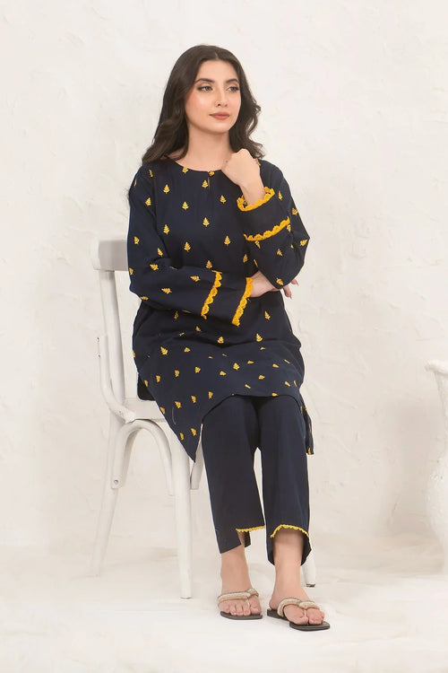 Best Cotton Embroidered 2 Pc Suit - Wear Ochre -