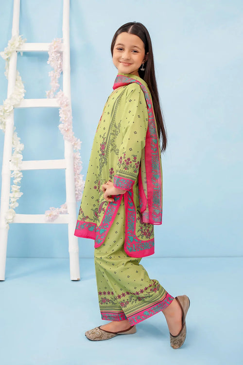 Best Poly Lawn Digital Printed 3 Pc Suit - Wear Ochre -