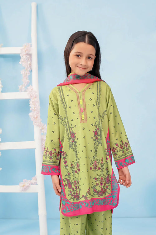 Best Poly Lawn Digital Printed 3 Pc Suit - Wear Ochre -