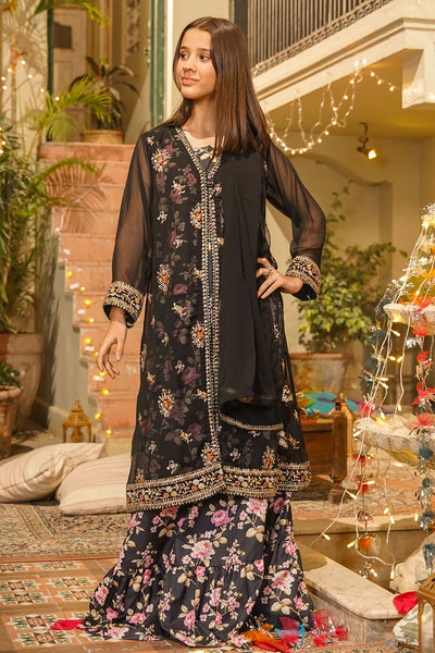 Chiffon Embroidered 3 Pc Suit