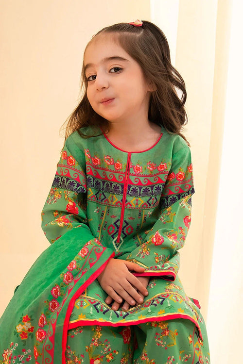 Best Poly Lawn Digital Printed 3 Pc Suit - Wear Ochre -