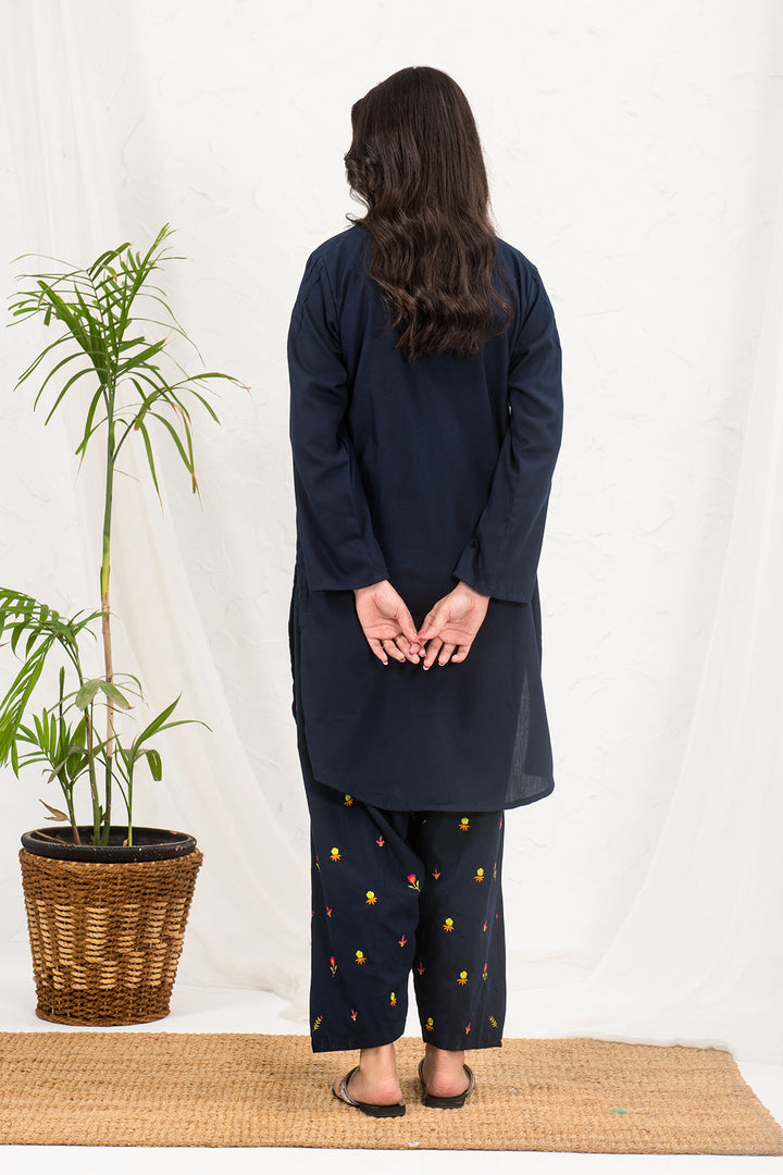Cotton Embroidered 2 Pc Suit - Wear Ochre