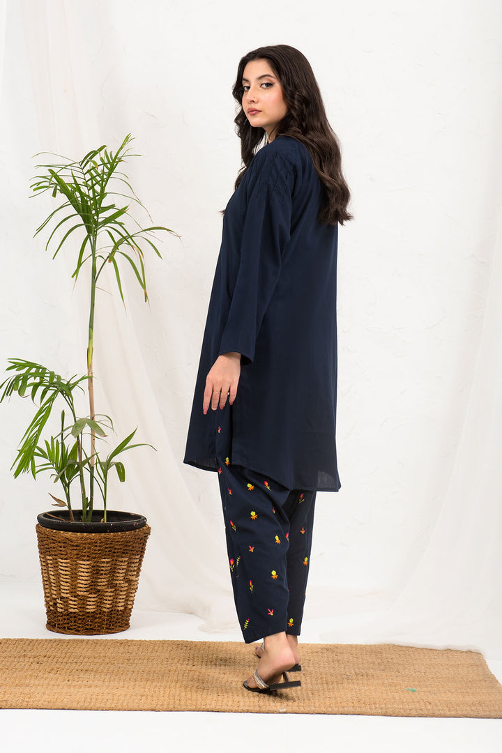 Cotton Embroidered 2 Pc Suit - Wear Ochre