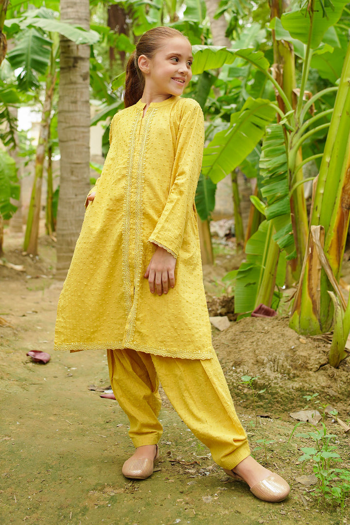 Cotton Broshia 2 Pc Suit - Wear Ochre