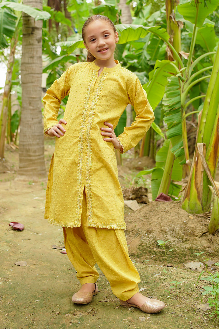 Cotton Broshia 2 Pc Suit - Wear Ochre