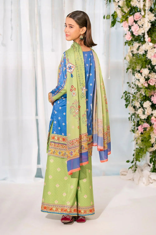Best Herringbone Digital Printed 3 Pc Suit - Wear Ochre -