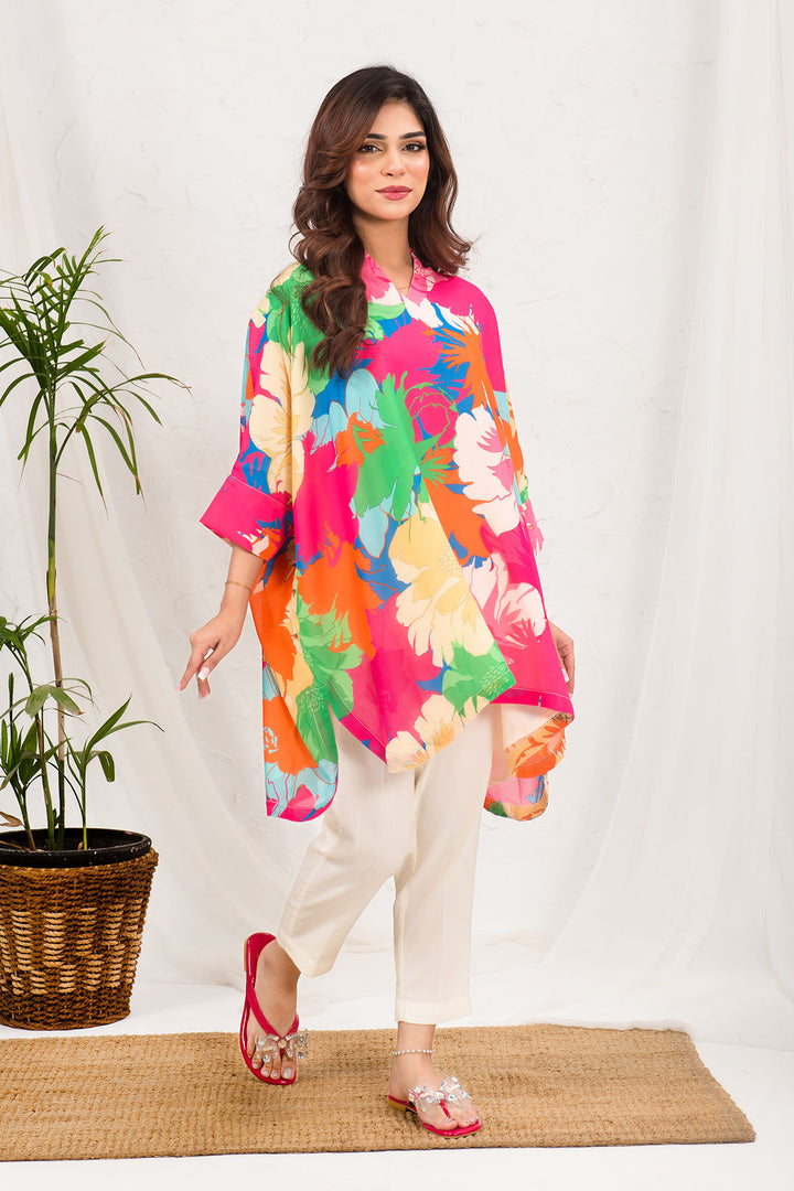 Printed Georgette Top - Wear Ochre