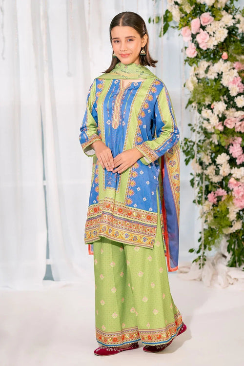 Best Herringbone Digital Printed 3 Pc Suit - Wear Ochre -