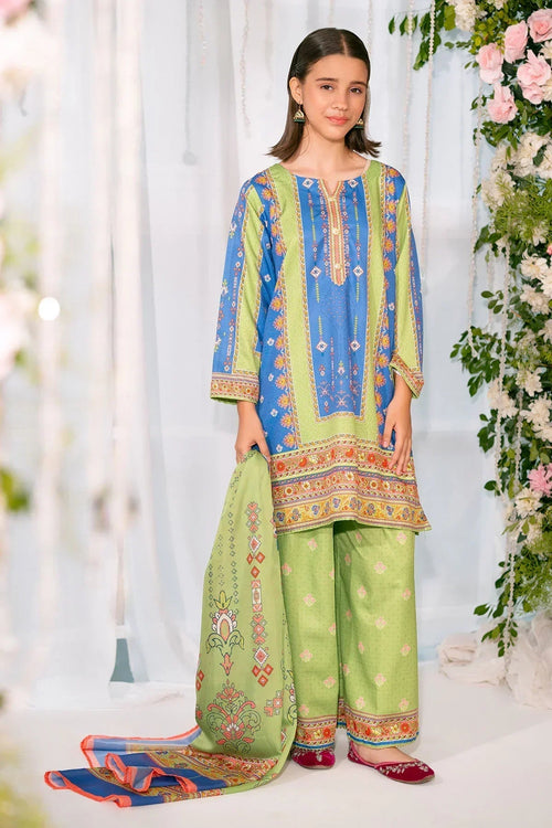 Best Herringbone Digital Printed 3 Pc Suit - Wear Ochre -