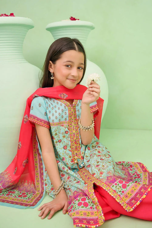 Best Poly Lawn Digital Printed 3 Pc Suit - Wear Ochre -