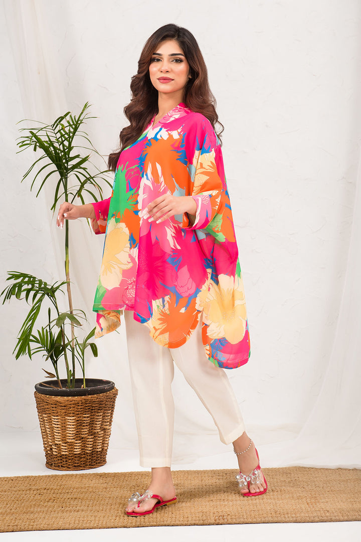 Printed Georgette Top - Wear Ochre
