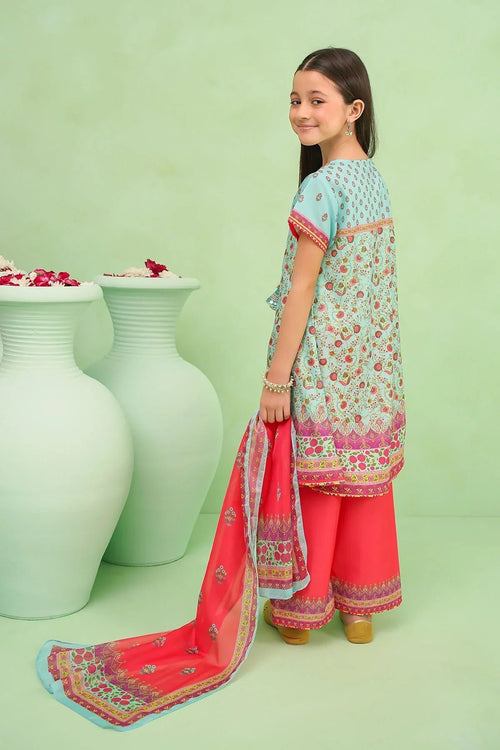 Best Poly Lawn Digital Printed 3 Pc Suit - Wear Ochre -
